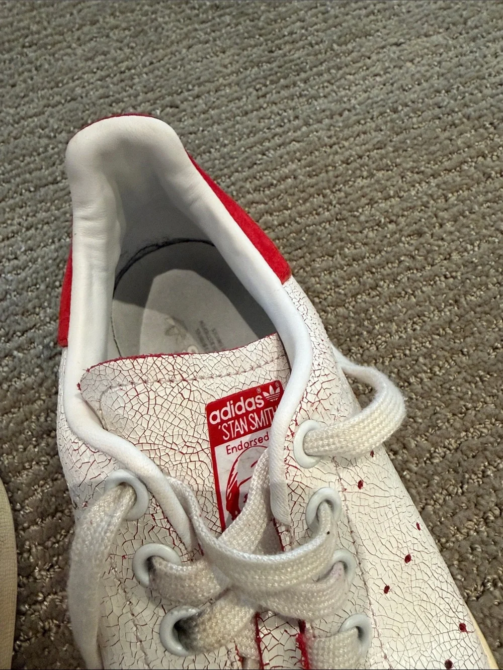 Adidas Stan Smith Sneakers in White and Red